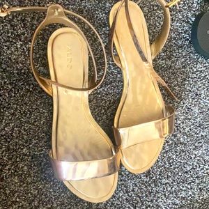 Aldo Metallic Chrome Sandals